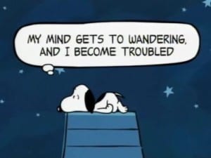 Snoopy mind wandering